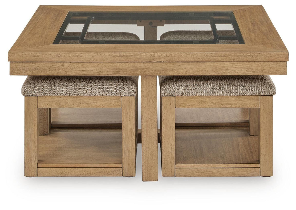Wittenmyer Coffee Table with 4 Stools (Set of 5)