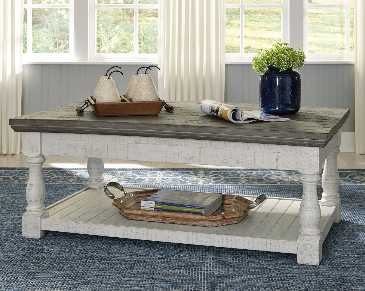 Nashville Furniture Outlets - Ashley Furniture - Havalance Lift-Top Coffee Table - Lift Top Cocktail Table / White/Gray - T994-20