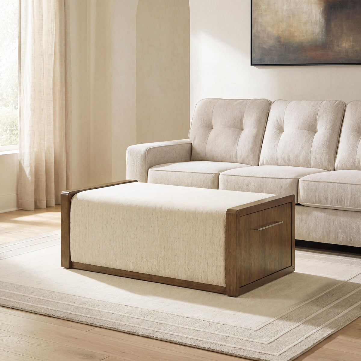 Nashville Furniture Outlets - Ashley Furniture - Marxmore Upholstered Ottoman with Storage - UPH Ottoman with Storage - T983-20