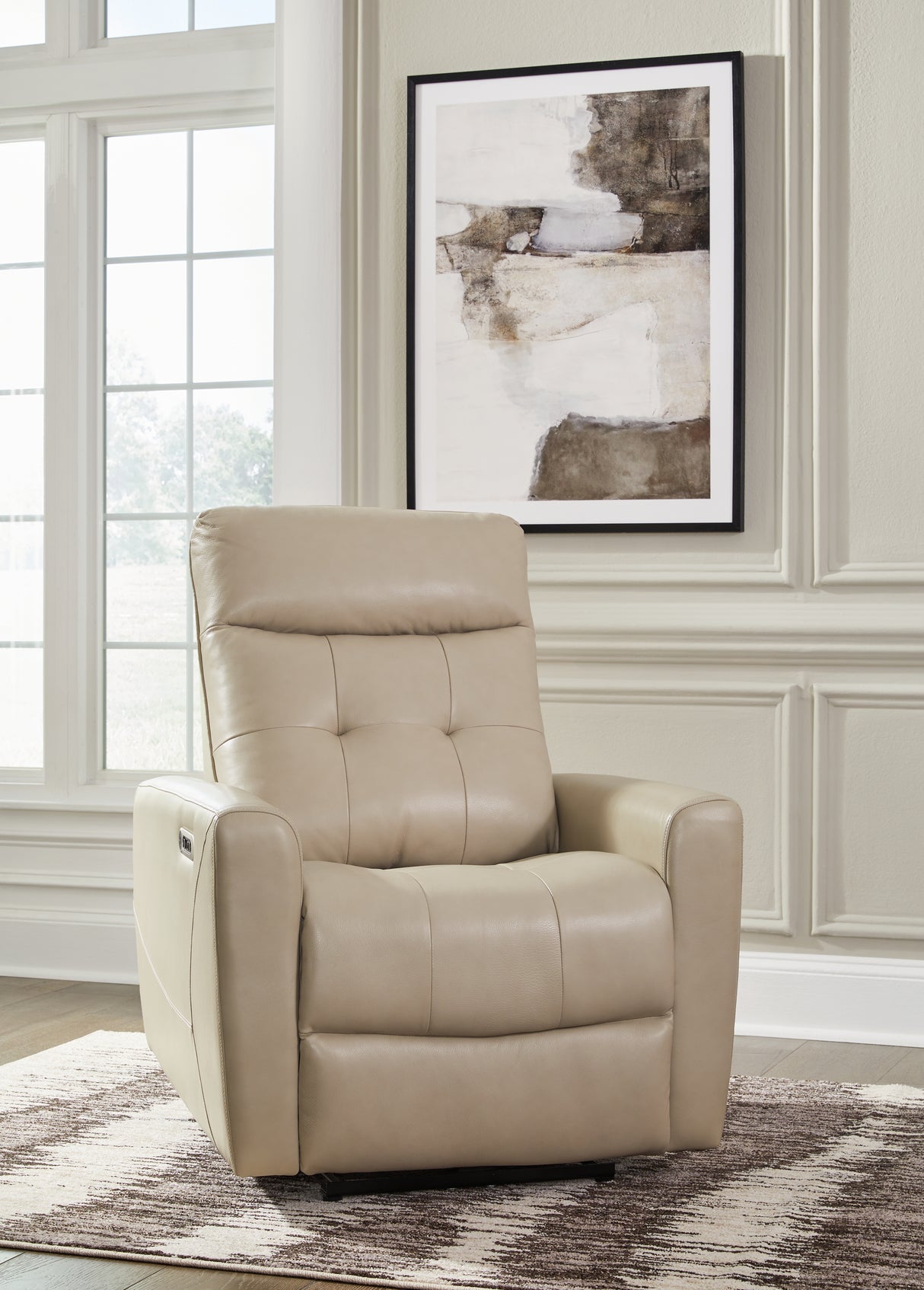 Nashville Furniture Outlets - Ashley Furniture - Pisgham Living Room - PWR Recliner/ADJ Headrest / Sand - U1050313