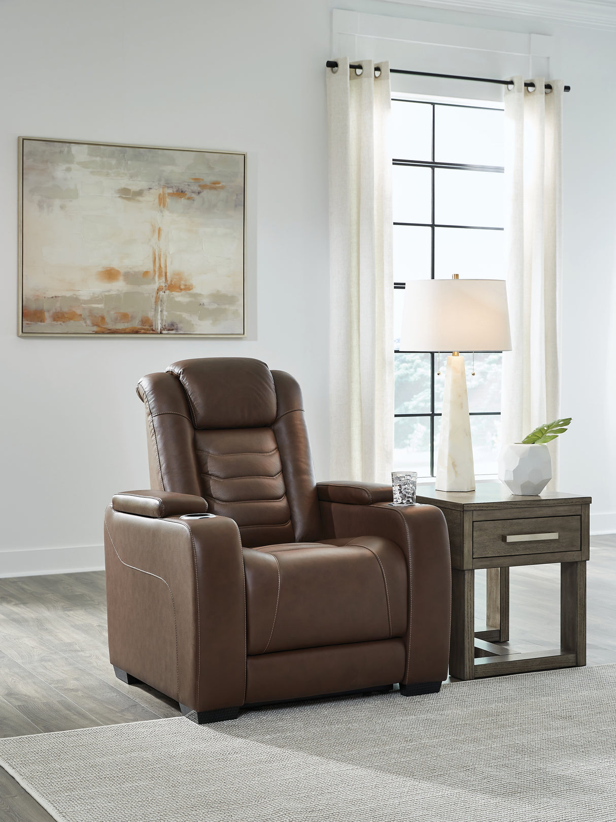 Nashville Furniture Outlets - Ashley Furniture - High Impact Living Room - PWR Recliner/ADJ Headrest / Tobacco - U1060113