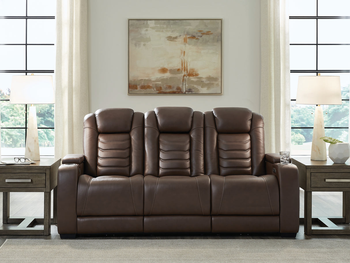 Nashville Furniture Outlets - Ashley Furniture - High Impact Living Room - PWR REC Sofa with ADJ Headrest / Tobacco - U1060115