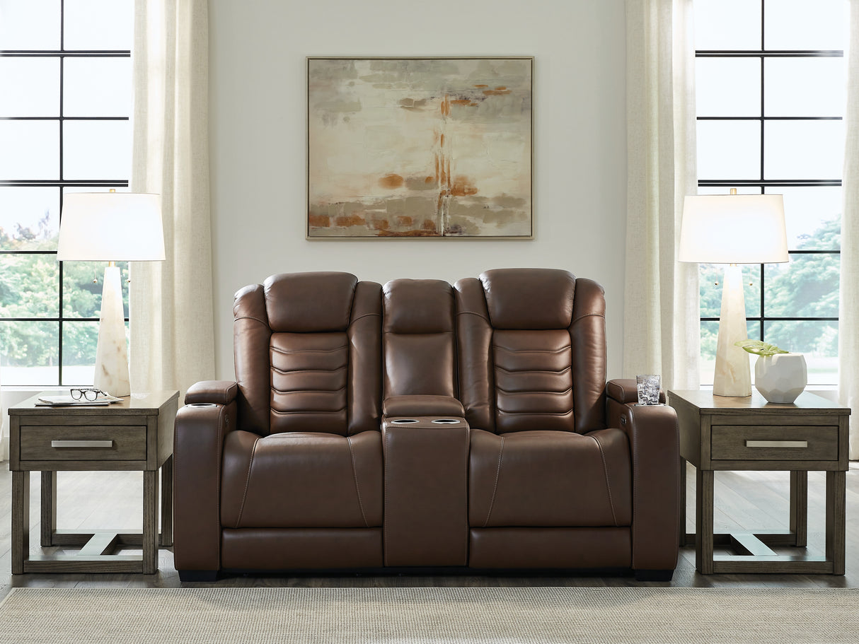 Nashville Furniture Outlets - Ashley Furniture - High Impact Living Room - PWR REC Loveseat/CON/ADJ HDRST / Tobacco - U1060118