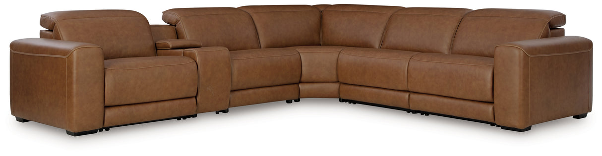 Nashville Furniture Outlets - Ashley Furniture - Magic Man Sectional - 2-Piece Power Reclining Sectional Loveseat / Caramel - PCU10700S1