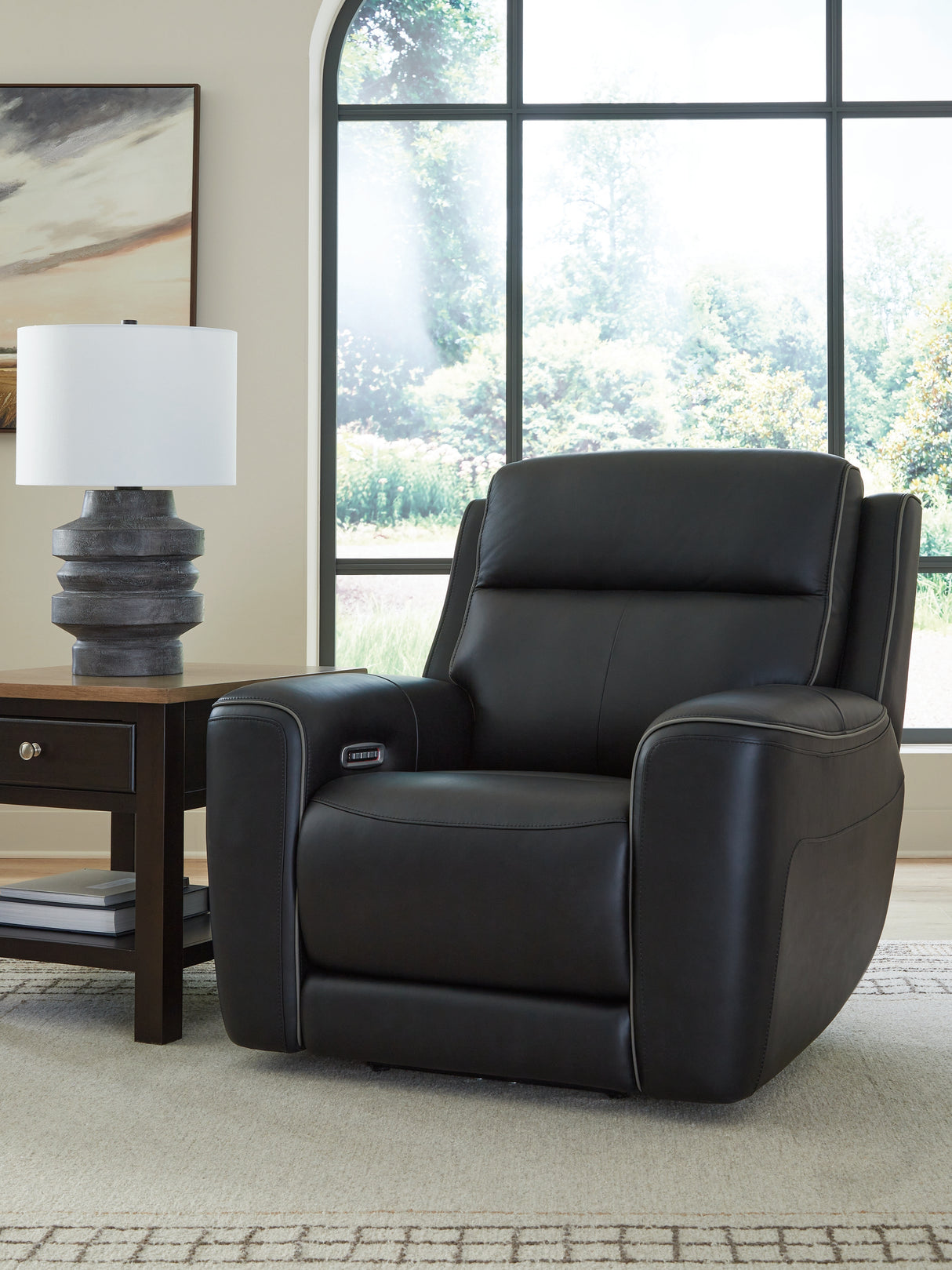 Nashville Furniture Outlets - Ashley Furniture - 5Z-Comfort Living Room - PWR Recliner/ADJ Headrest / Onyx - PCU1090213