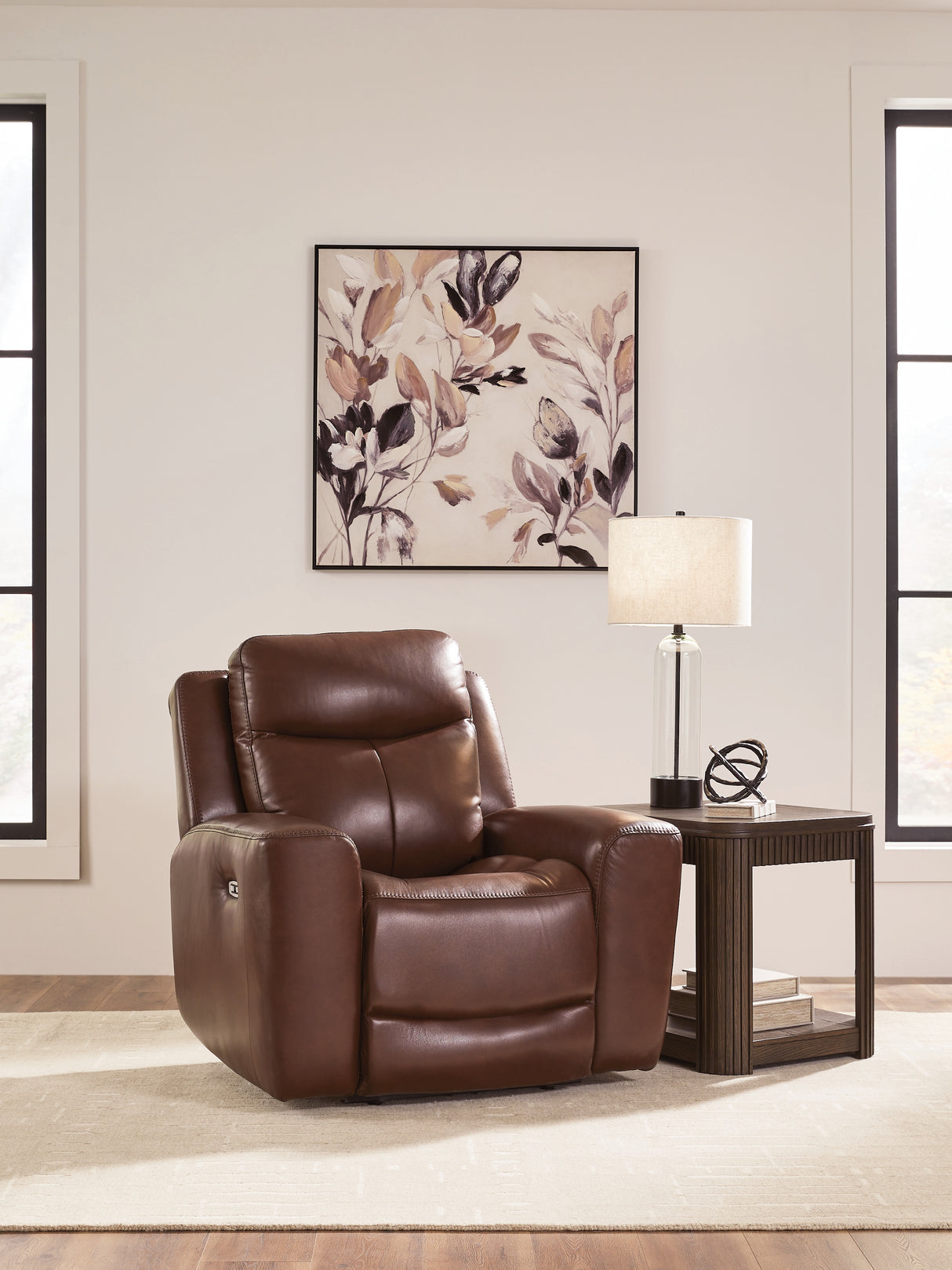 Nashville Furniture Outlets - Ashley Furniture - Next Move Living Room - PWR Recliner/ADJ Headrest / Mahogany - PCU1210213