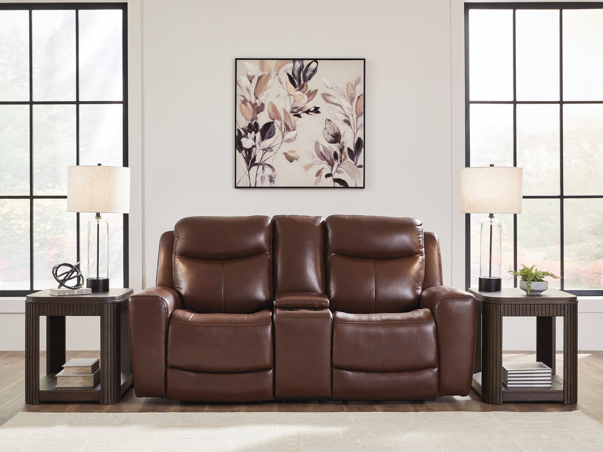 Nashville Furniture Outlets - Ashley Furniture - Next Move Living Room - PWR REC Loveseat/CON/ADJ HDRST / Mahogany - PCU1210218