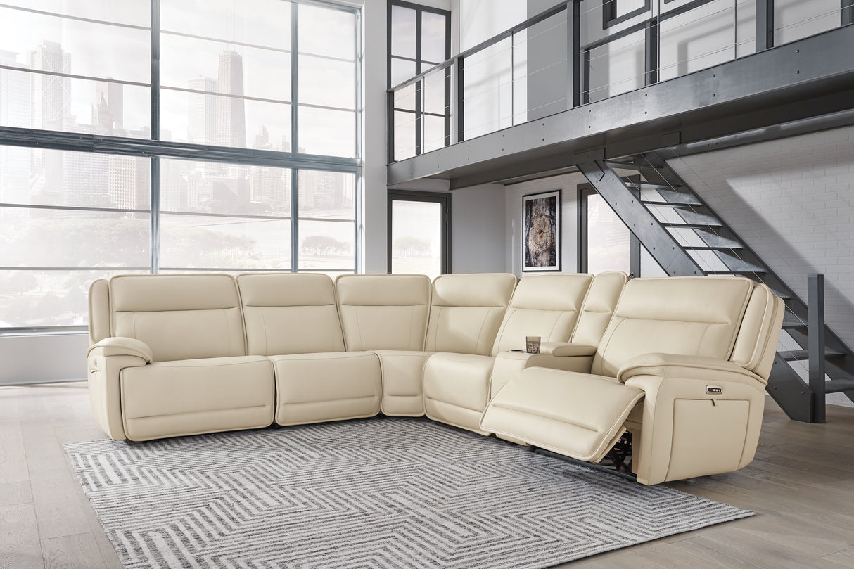 Nashville Furniture Outlets - Ashley Furniture - Double Deal Sectional - 6-Piece Power Reclining Sectional / Almond - U13001S1