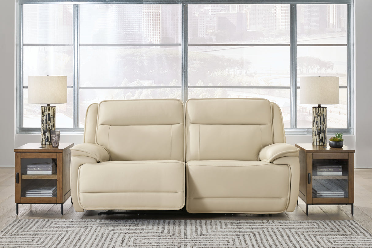 Nashville Furniture Outlets - Ashley Furniture - Double Deal Sectional - 2-Piece Power Reclining Loveseat Sectional / Almond - U13001S3