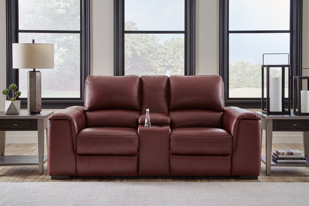 Nashville Furniture Outlets - Ashley Furniture - Alessandro Living Room - PWR REC Loveseat/CON/ADJ HDRST / Garnet - U2550118