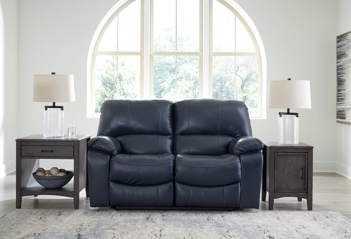 Nashville Furniture Outlets - Ashley Furniture - Leesworth Living Room - Reclining Power Loveseat / Ocean - U4380974