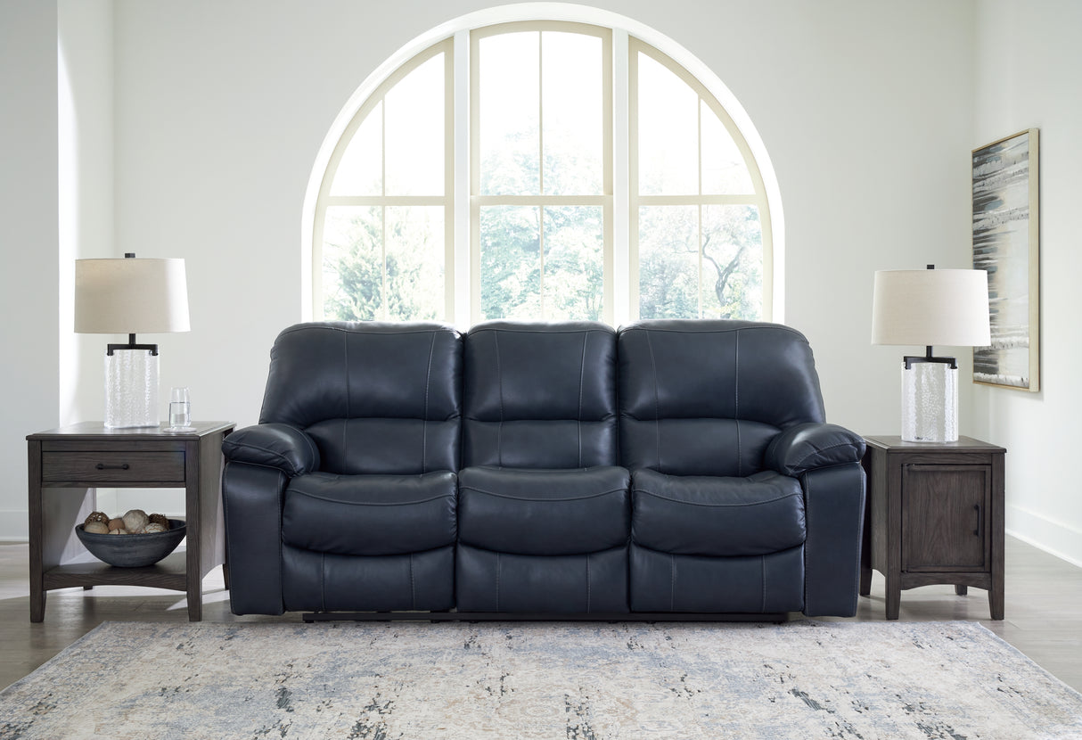 Nashville Furniture Outlets - Ashley Furniture - Leesworth Living Room - Reclining Power Sofa / Ocean - U4380987