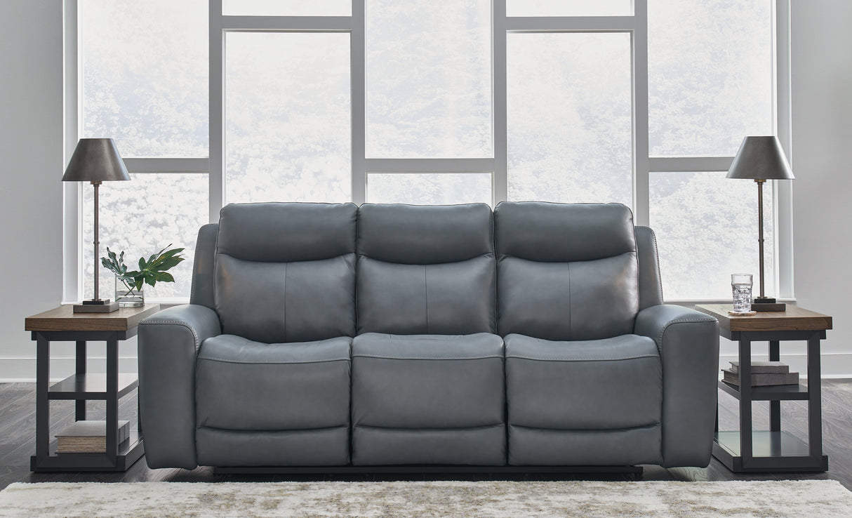 Nashville Furniture Outlets - Ashley Furniture - Mindanao Living Room - PWR REC Sofa with ADJ Headrest / Steel - U5950415