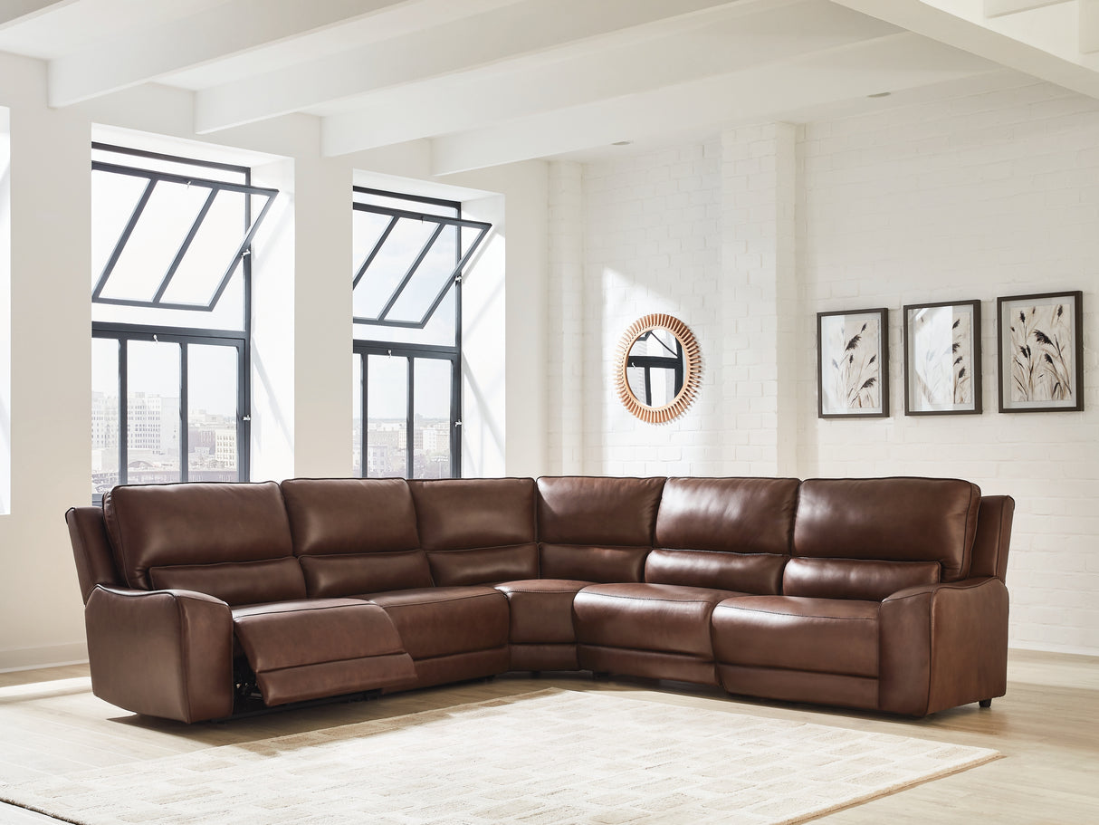 Nashville Furniture Outlets - Ashley Furniture - DeepWakes Sectional - 5-Piece Power Reclining Sectional / Canyon - PCU62607S8
