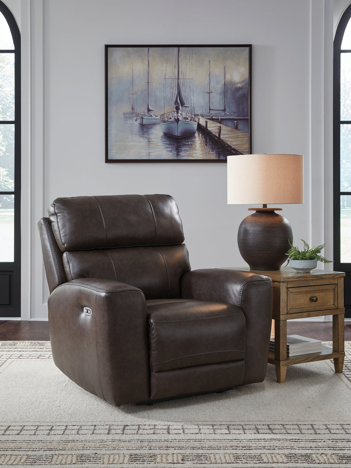 Nashville Furniture Outlets - Ashley Furniture - Crossplex Living Room - PWR REC Loveseat/CON/ADJ HDRST / Smoke - PCU6450618