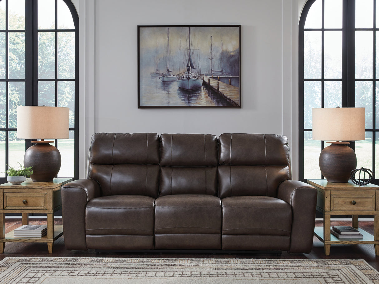 Nashville Furniture Outlets - Ashley Furniture - Crossplex Living Room - PWR REC Sofa with ADJ Headrest / Smoke - PCU6450615