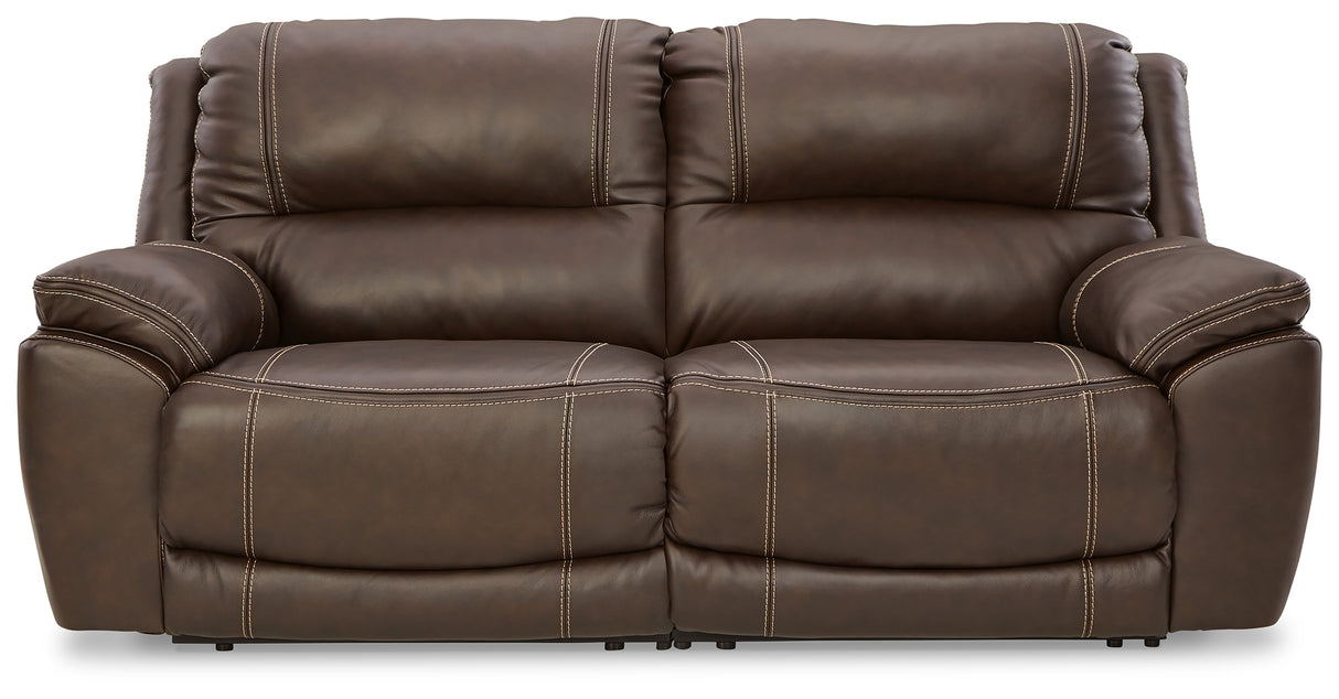 Nashville Furniture Outlets - Ashley Furniture - Dunleith Sectional - 2-Piece Power Reclining Sectional Loveseat / Chocolate - U71604S3