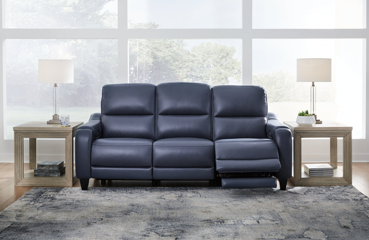 Nashville Furniture Outlets - Ashley Furniture - Mercomatic Living Room - PWR REC Sofa with ADJ Headrest / Ocean - U7531115