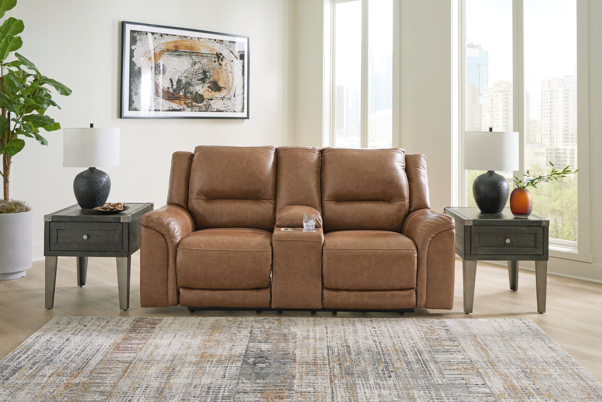 Nashville Furniture Outlets - Ashley Furniture - Trasimeno Living Room - PWR Recliner/ADJ Headrest / Caramel - U8281513