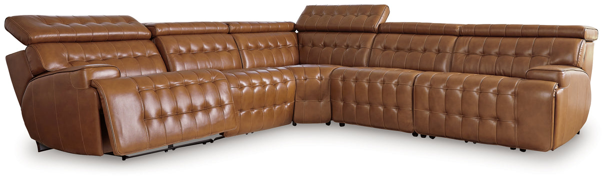 Nashville Furniture Outlets - Ashley Furniture - Temmpton Sectional - 2-Piece Power Reclining Sectional Loveseat / Chocolate - U92708S1