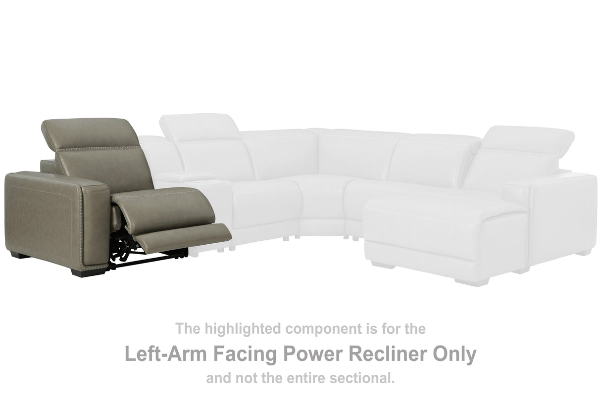 Nashville Furniture Outlets - Ashley Furniture - Correze Sectional - LAF Zero Wall Power Recliner / Gray - U9420258