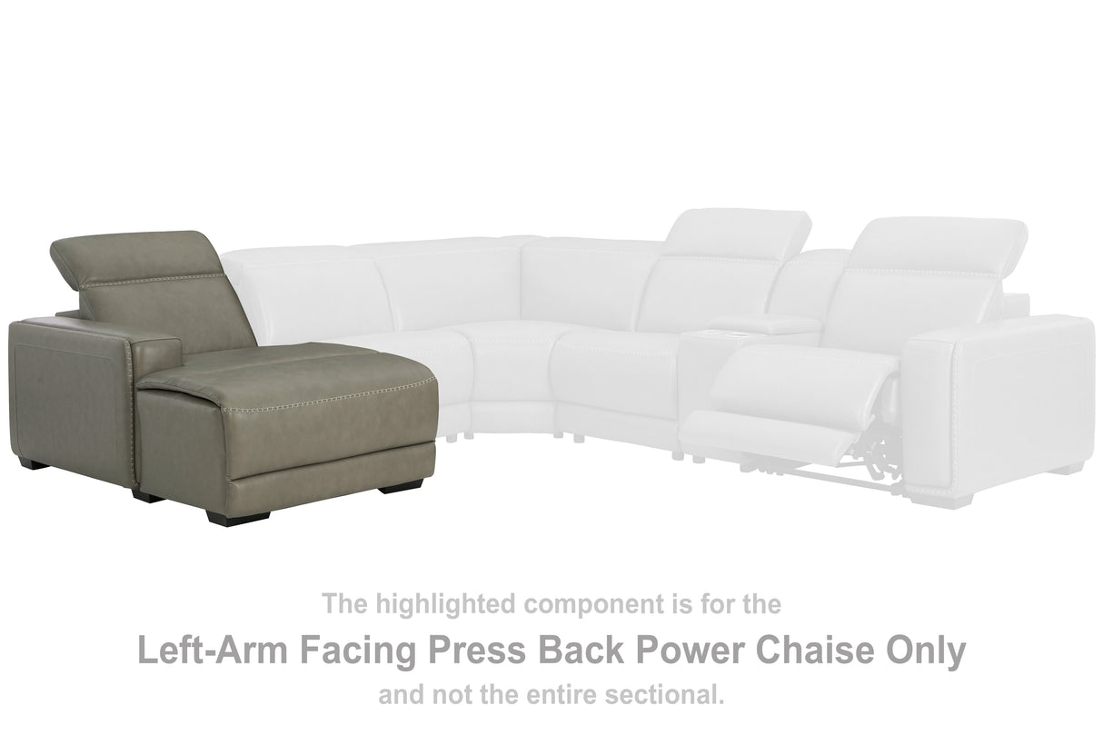 Nashville Furniture Outlets - Ashley Furniture - Correze Sectional - LAF PWR Reclining Back Chaise / Gray - U9420279
