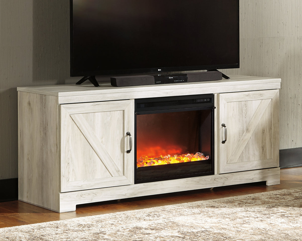 Nashville Furniture Outlets - Ashley Furniture - Bellaby 63" TV Stand with Fireplace - 63" TV Stand with Fireplace / Whitewash - W331W4