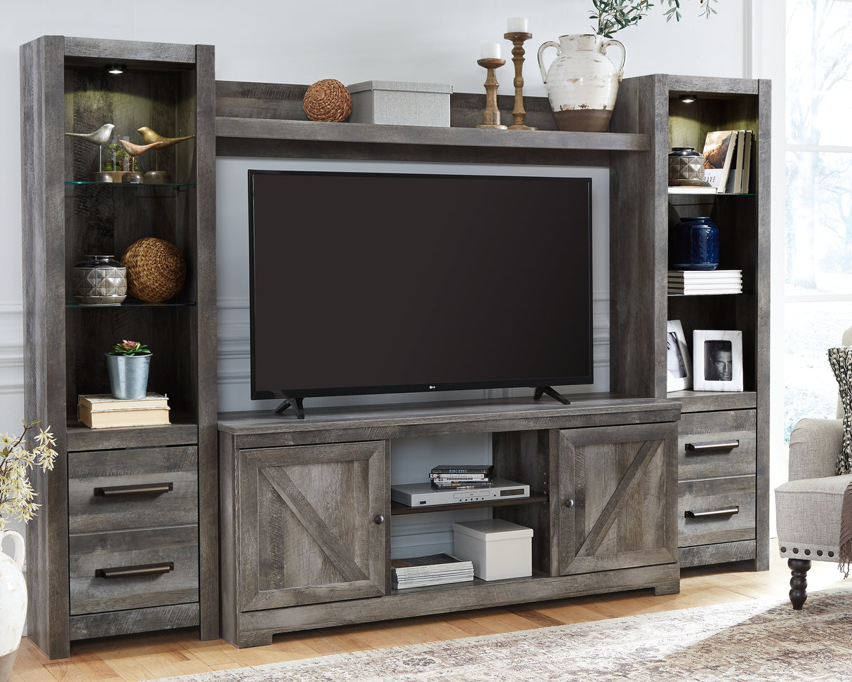 Nashville Furniture Outlets - Ashley Furniture - Wynnlow Entertainment Center - 4-Piece Entertainment Center / Gray - W440W2
