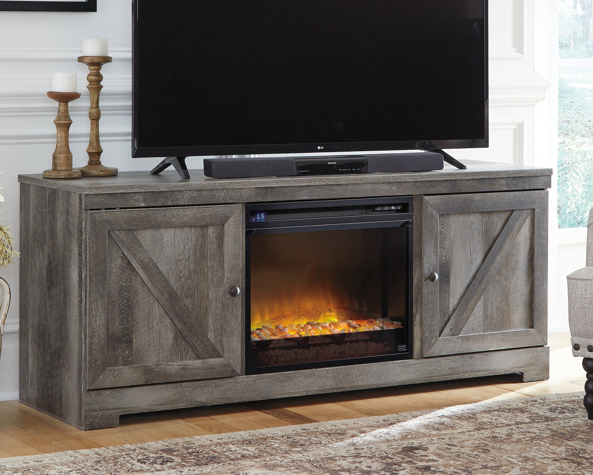 Nashville Furniture Outlets - Ashley Furniture - Wynnlow 63" TV Stand with Electric Fireplace - 63" TV Stand with Electric Fireplace / Gray - W440W4