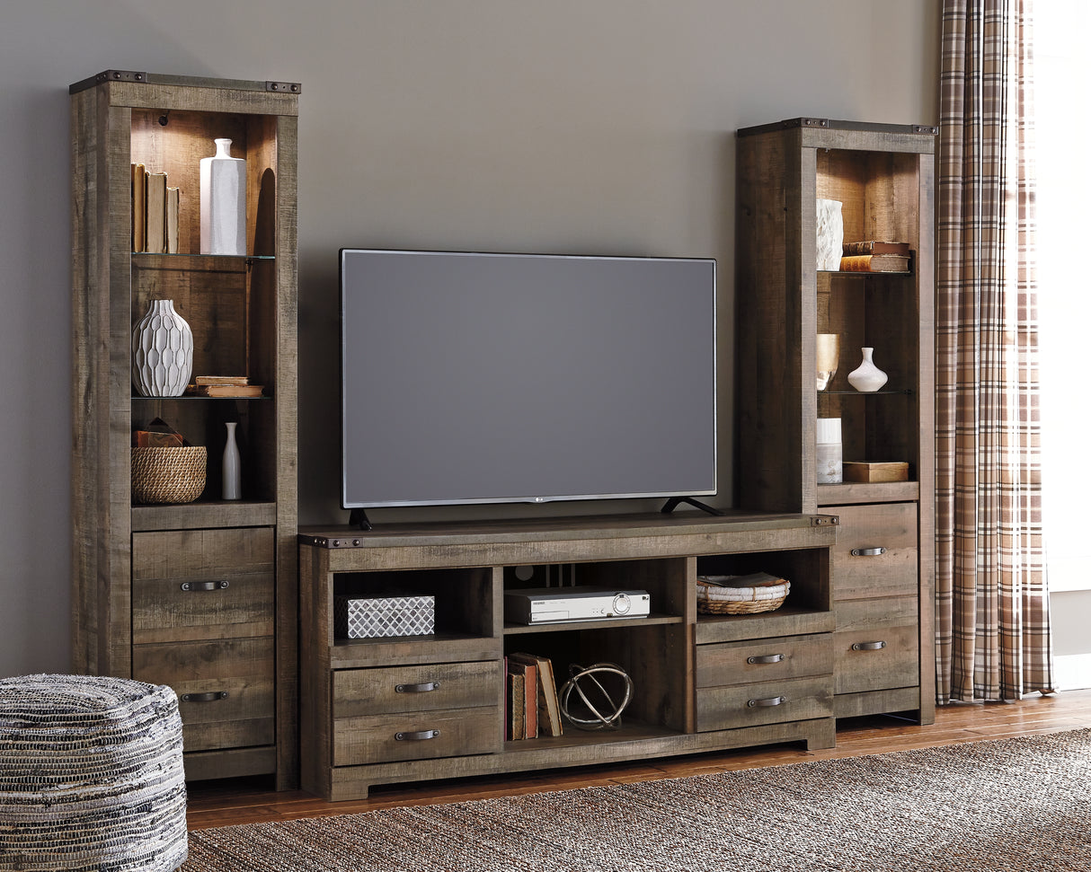 Nashville Furniture Outlets - Ashley Furniture - Trinell 3-Piece Entertainment Center - 3-Piece Entertainment Center / Brown - W446W18
