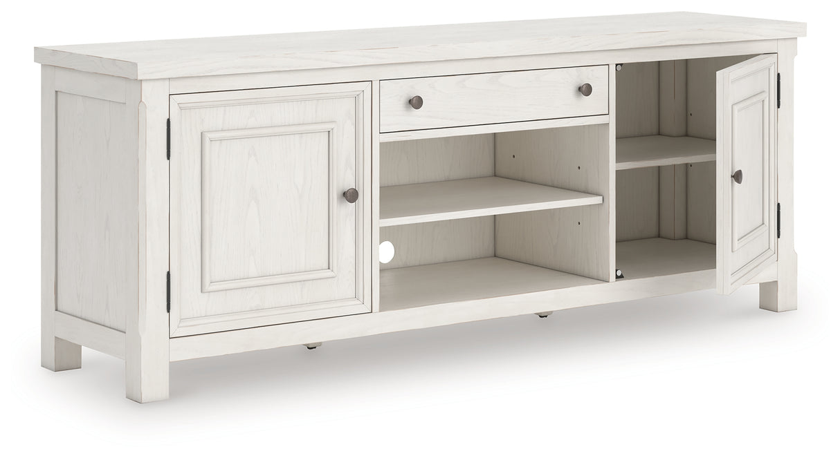 Nashville Furniture Outlets - Ashley Furniture - Robbinsdale 72" TV Stand - 72" / Antique White - W742-68