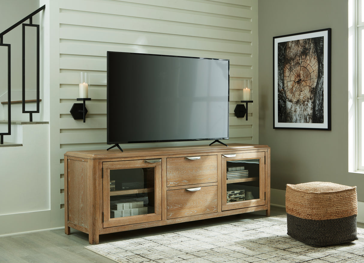 Nashville Furniture Outlets - Ashley Furniture - Rencott 80" TV Stand - 80" / Light Brown - W781-68