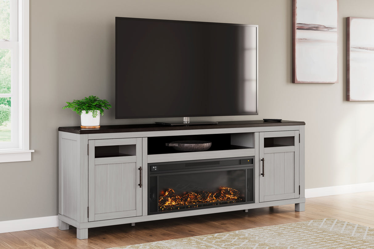 Nashville Furniture Outlets - Ashley Furniture - Darborn 88" TV Stand with Electric Fireplace - 88" TV Stand with Electric Fireplace / Gray/Brown - W796W1