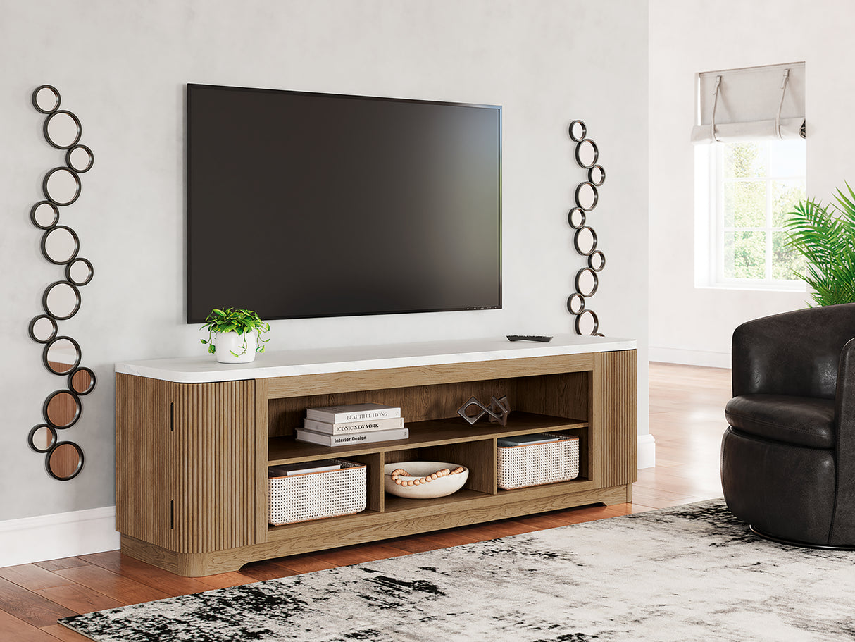 Nashville Furniture Outlets - Ashley Furniture - Camdill 80" TV Stand - 80" / Light Brown - W808-68