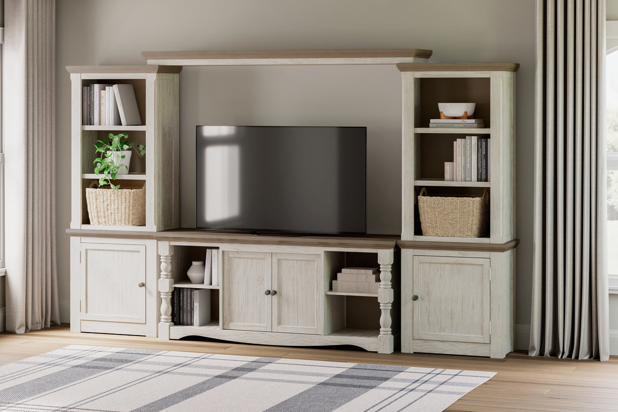 Nashville Furniture Outlets - Ashley Furniture - Havalance Entertainment Center - 4-Piece Entertainment Center / Two-tone - W814W1
