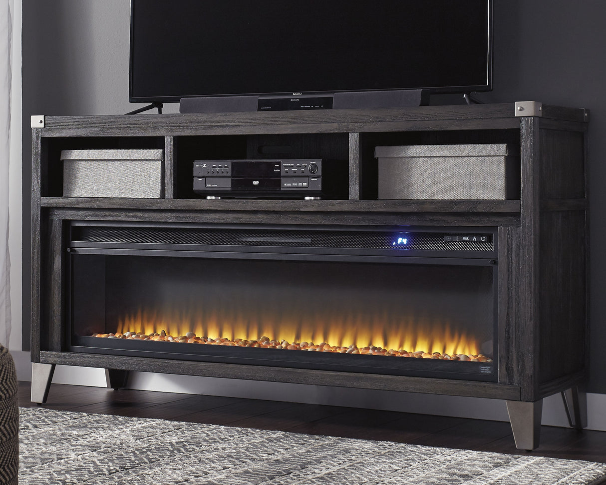 Nashville Furniture Outlets - Ashley Furniture - Todoe 65" TV Stand with Electric Fireplace - 65" TV Stand with Electric Fireplace / Gray - W901W1