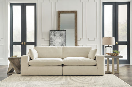 Nashville Furniture Outlets - Ashley Furniture - Elyza Sectional - RAF 10-Piece Sectional / Linen - 10006S8