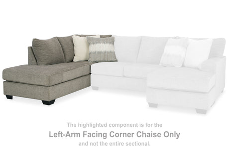 Nashville Furniture Outlets - Ashley Furniture - Creswell Sectional - RAF 2-Piece Sectional with Chaise / Stone - 15305S2
