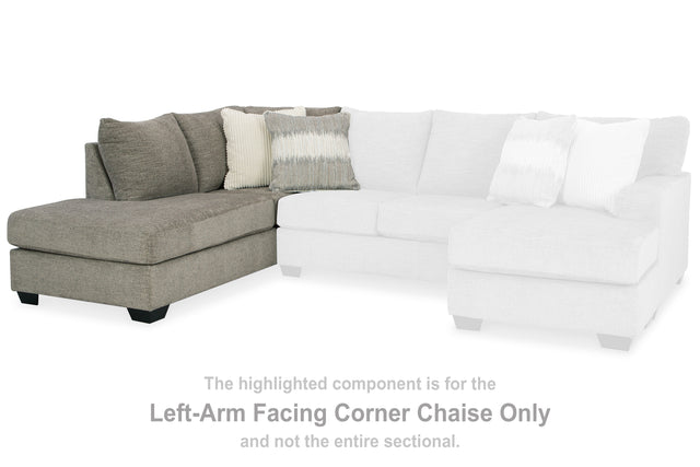 Nashville Furniture Outlets - Ashley Furniture - Creswell Sectional - RAF 2-Piece Sectional with Chaise / Stone - 15305S2