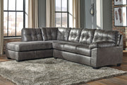 Nashville Furniture Outlets - Ashley Furniture - Fallston Sectional - RAF 2-Piece Sectional with Chaise / Slate - 17221S1