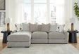 Nashville Furniture Outlets - Ashley Furniture - Aslan Court Sectional - RAF 6-Piece Sectional with Chaise / Flax - 20305S8