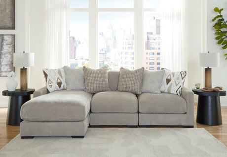 Nashville Furniture Outlets - Ashley Furniture - Aslan Court Sectional - RAF 6-Piece Sectional with Chaise / Flax - 20305S8