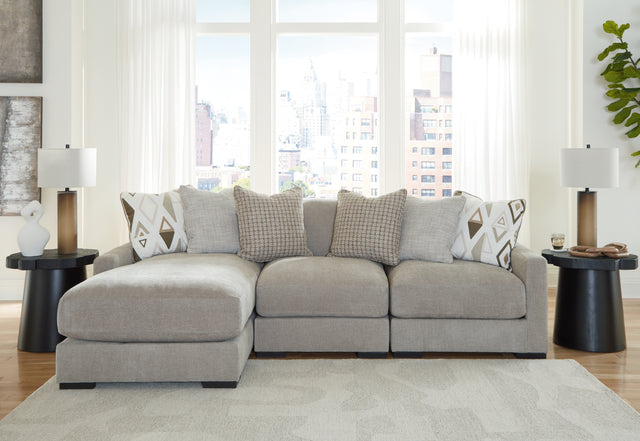 Nashville Furniture Outlets - Ashley Furniture - Aslan Court Sectional - RAF 6-Piece Sectional with Chaise / Flax - 20305S8