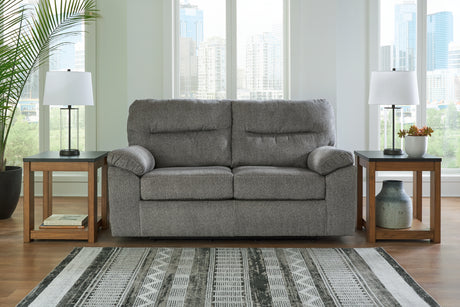 Nashville Furniture Outlets - Ashley Furniture - Bindura Living Room - Glider Loveseat / Mineral - 3030578