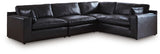 Nashville Furniture Outlets - Ashley Furniture - Emilia Sectional - RAF 4-Piece Sectional / Black - 30902S3