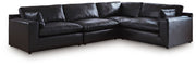 Nashville Furniture Outlets - Ashley Furniture - Emilia Sectional - RAF 4-Piece Sectional / Black - 30902S3
