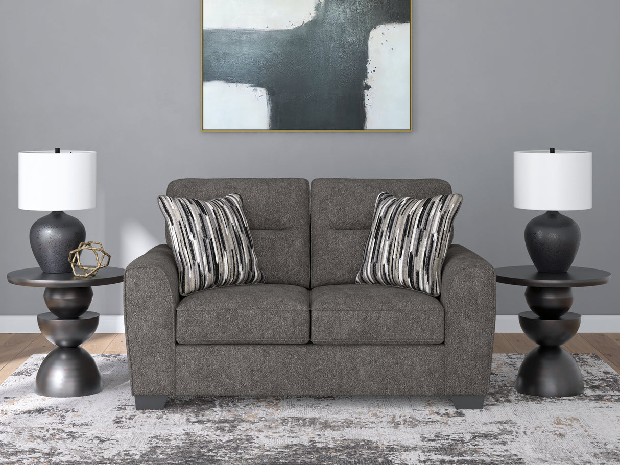 Nashville Furniture Outlets - Ashley Furniture - Olten Living Room - Loveseat / Graphite - 3130535