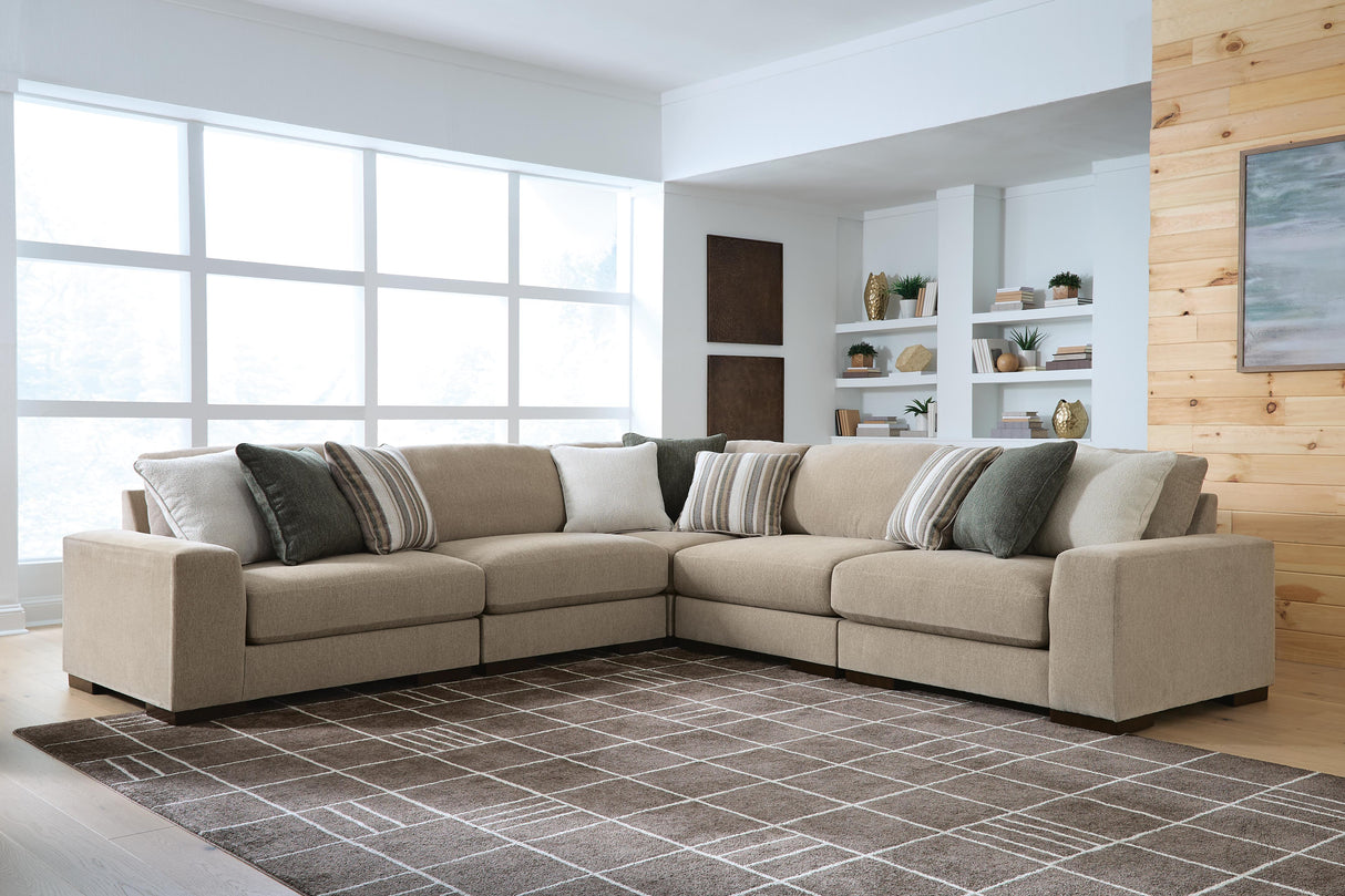 Nashville Furniture Outlets - Ashley Furniture - Linenhause Sectional - RAF 5-Piece Sectional - 31803S17