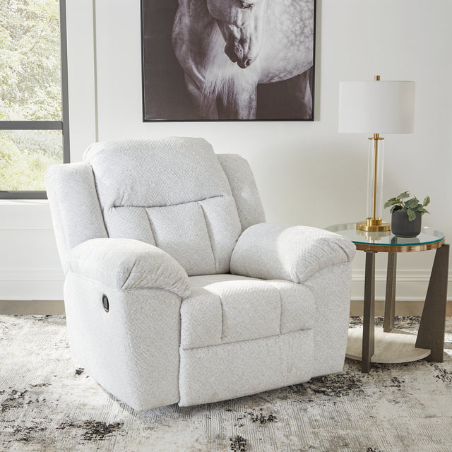 Nashville Furniture Outlets - Ashley Furniture - Frohn Living Room - DBL Rec Loveseat w/Console / Chocolate - 3740794