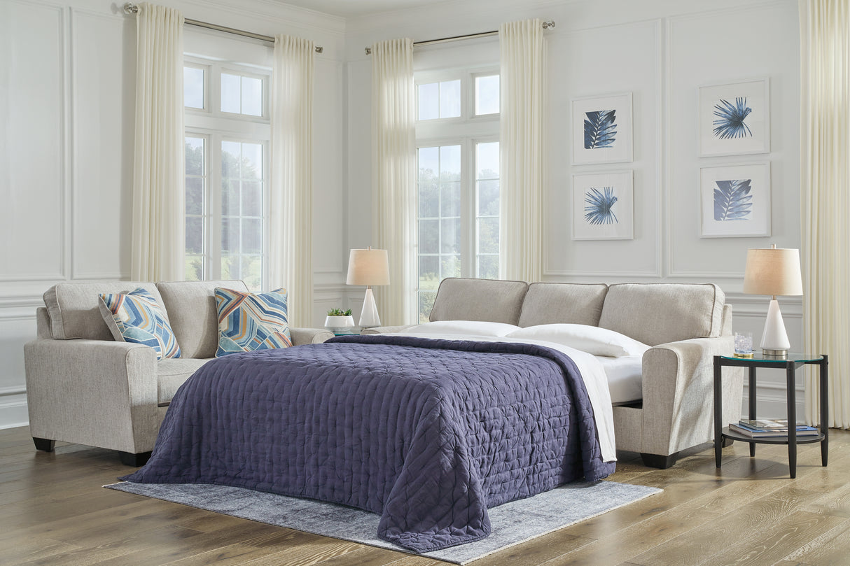 Nashville Furniture Outlets - Ashley Furniture - Cashton Living Room - Queen Sofa Sleeper / Ice - 4060639